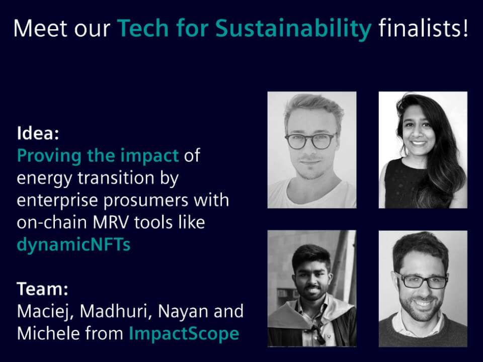 ImpactScope named global finalist in the Siemens Tokenize the Energy Transition Challenge